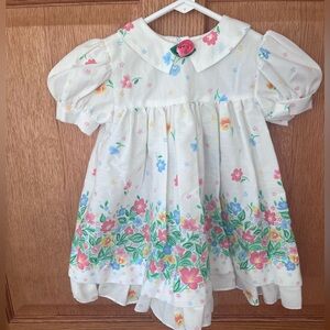 Vintage Lena White Dress with Colorful Floral Print
Easter spring dress